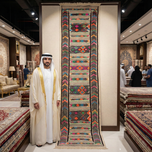 Vibrant Afghani Handmade Kilim Runner - 2.5 ft x 10 ft | Colorful Wool Rug for Hallway