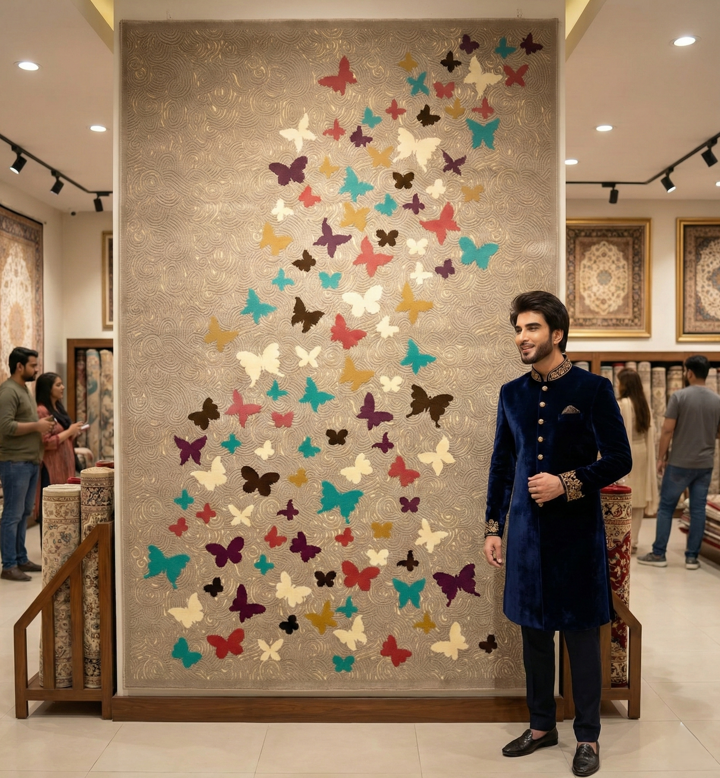 Charming Grey and Multi-Color Sepas 1 Persian Area Rug - 4 ft x 6 ft - 700 Reeds