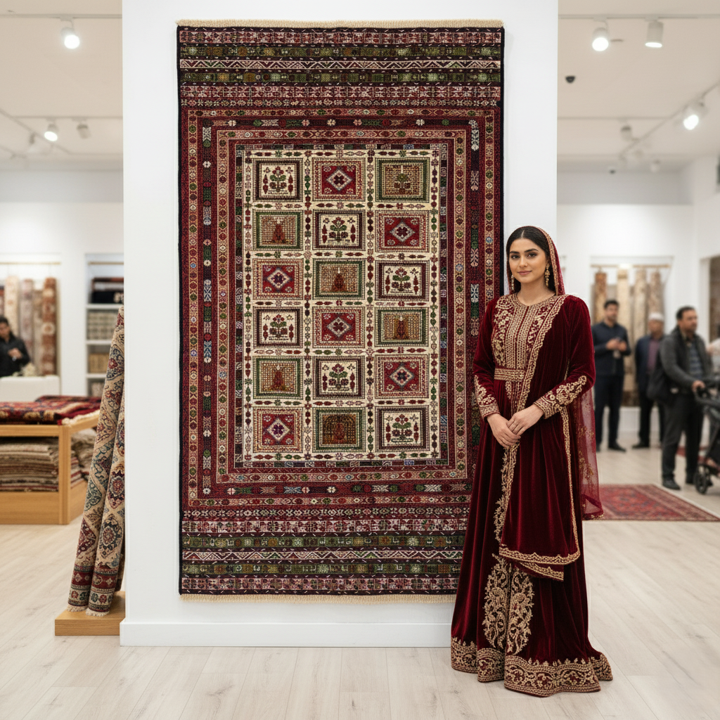 4ft x 6ft Handmade Afghan Wool Premium Kilim Rug – Floral and Animal Design – Luxurious, Durable, Eco-Friendly