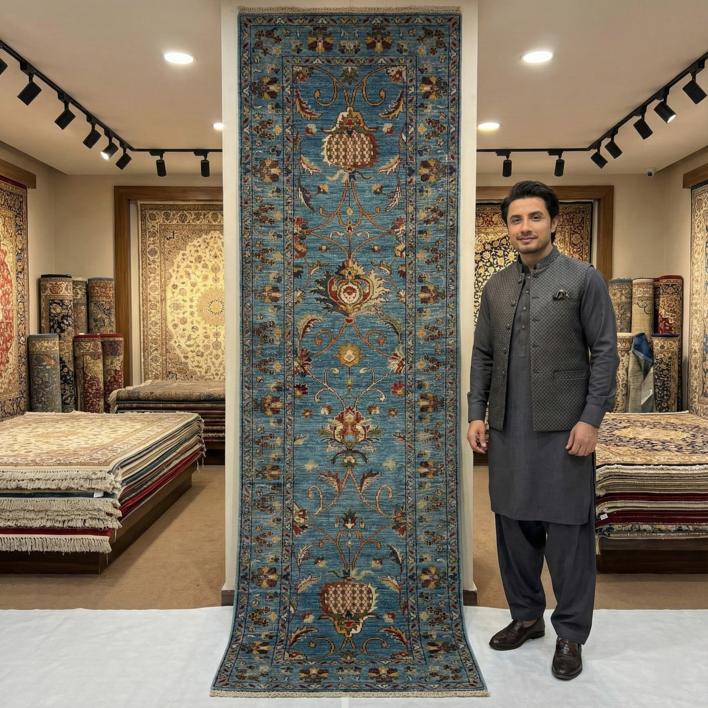 Luxurious Chobi Handmade Runner Rug - 3 ft x 13 ft - Stunning Wool Craftsmanship