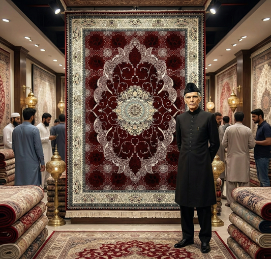 Luxurious Red Wine Persian Area Rug - 5 ft x 8 ft - 700 Reeds Avizeh Collection - Multi Colors