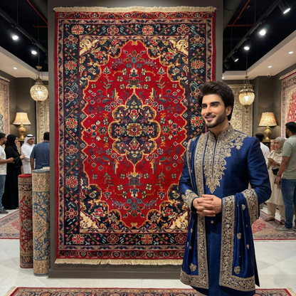 Handmade Persian Wool Rug - 2.5ft x 4ft | Authentic Oriental Carpet