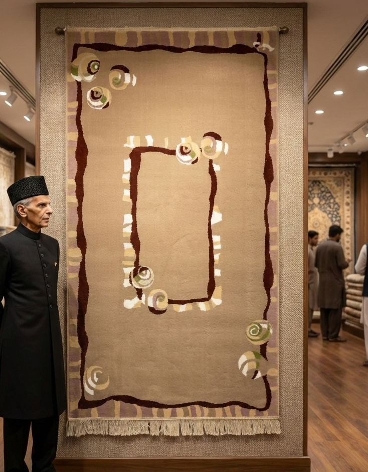 Luxurious Persian 500 Area Rug - 3 ft x 6.5 ft - Farsh Aryan 1 in Coffee