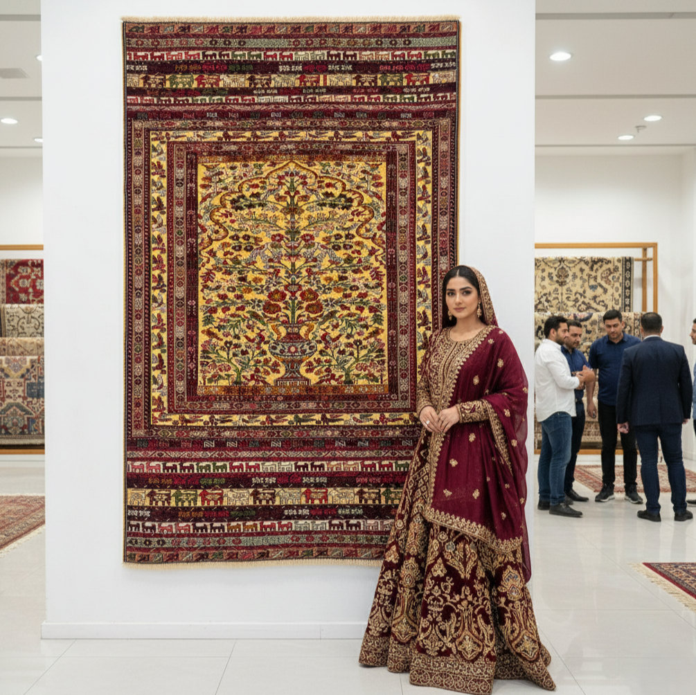 4ft x 6ft Handmade Afghan Wool Premium Kilim Rug – Floral and Animal Design – Luxurious, Durable, Eco-Friendly