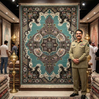 5 ft x 8 ft Area Rug - Persian 1200 Reeds - Farsh Kilim Mojalal 7 - Tortoise - Luxurious Persian Elegance for Your Home