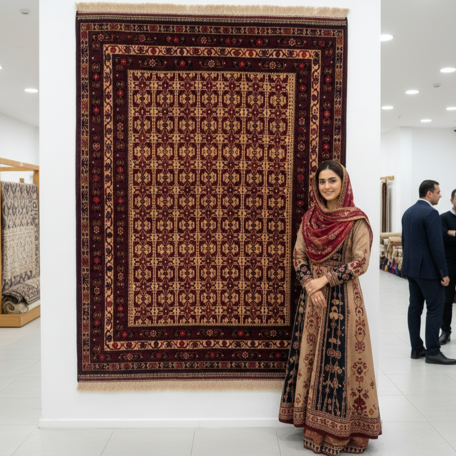 Handmade Afghan Wool Rug - 7 ft x 9 ft | Baluchi Vintage Design | Luxurious, Durable, Eco-Friendly