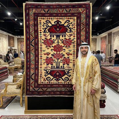 Handmade Sumak Wool Rug 4.5 ft x 6.5 ft – Authentic Persian Floral Design