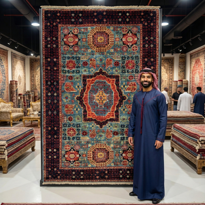 Exquisite Chobi Handmade Rug - 3 ft x 5 ft | Handwoven Afghan Masterpiece with Vibrant Medallion Design