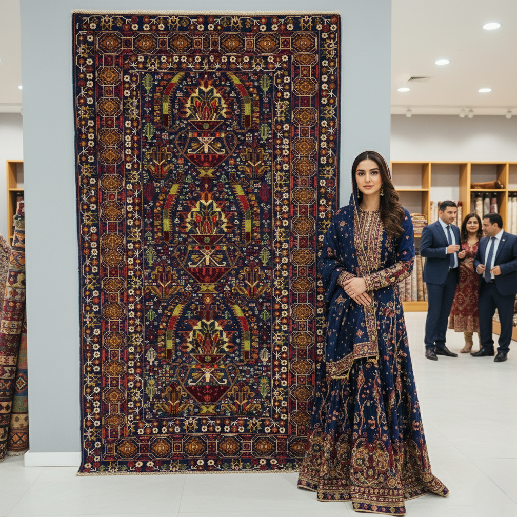 4 ft x 8 ft Afghan Handmade Wool Rug - Sultani Guldan Design, Rich Colors, Durable, Eco-Friendly Luxury