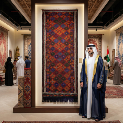 Vibrant Afghani Handmade Kilim Runner Rug - 2.5 ft x 9 ft - Colorful Wool Geometric Design