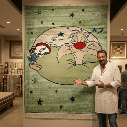 Playful Multi-Color Persian Area Rug - 4.5 ft x 6.5 ft - 500 Reeds - Farsh Aryan 10