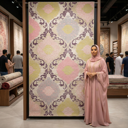 Colorful Turkish Festival ASM Narin Premium Area Rug - Vibrant Design, Size 3 ft x 6.5 ft