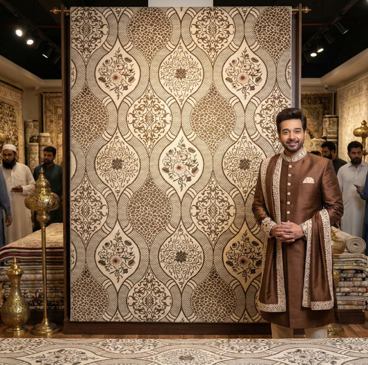 Stylish 7 ft x 10 ft Persian 500 Reeds Ana Floral 1 Area Rug - Grey with Multi Colors