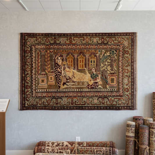 Afghan Handmade Wool Rug – 3.5 ft x5.5 ft Oriental Tribal Design, Rich Colors, Unique Artistry