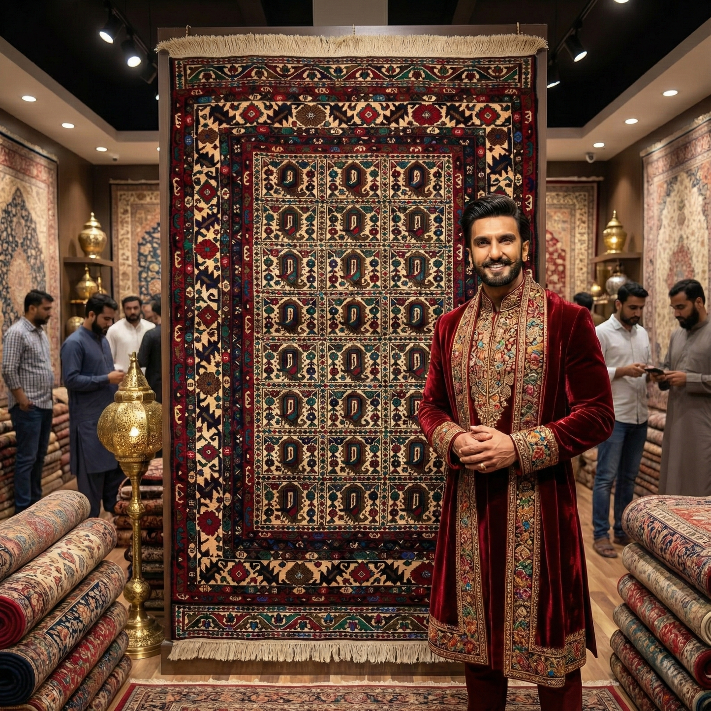 Authentic Baluchi 2 - 4 ft x 6 ft Handmade Wool Carpet - Red Wine and Peach - Timeless Beauty for Your Home