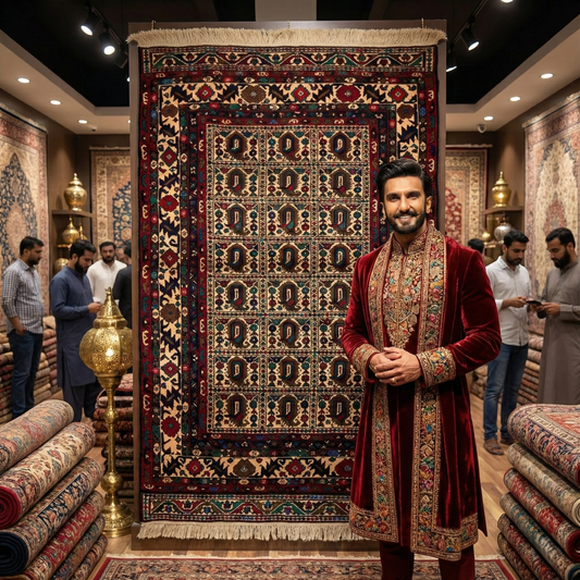 Authentic Baluchi 2 - 4 ft x 6 ft Handmade Wool Carpet - Red Wine and Peach - Timeless Beauty for Your Home