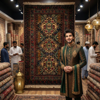 Authentic Baluchi 5 - 4 ft x 6 ft Handmade Wool Carpet - Red Wine - Timeless Beauty for Your Home