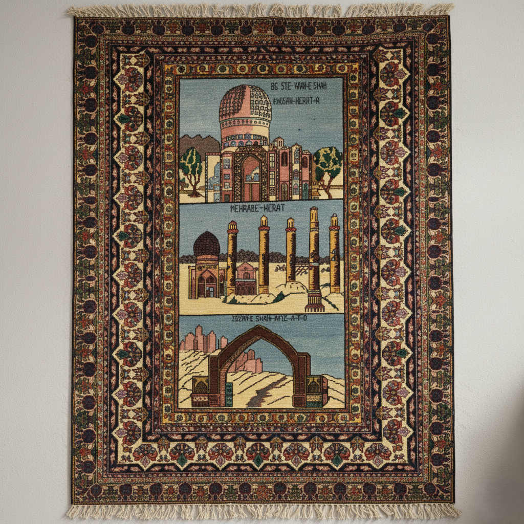 Handmade Afghan Wool Rug – 4x5.5 ft Vintage One-of-a-Kind, Traditional Design, Luxury Feel, Durable & Eco-Friendly