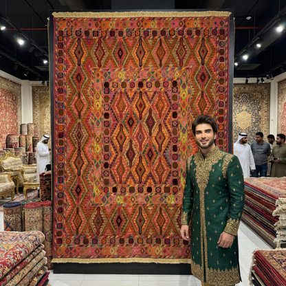 Vibrant Afghan Baluchi Handmade Rug - 4.5ft x 6ft Luxurious Wool Masterpiece