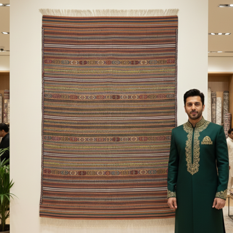 Handmade Multicolor Afghan Kilim Rug - 3ft x 5ft