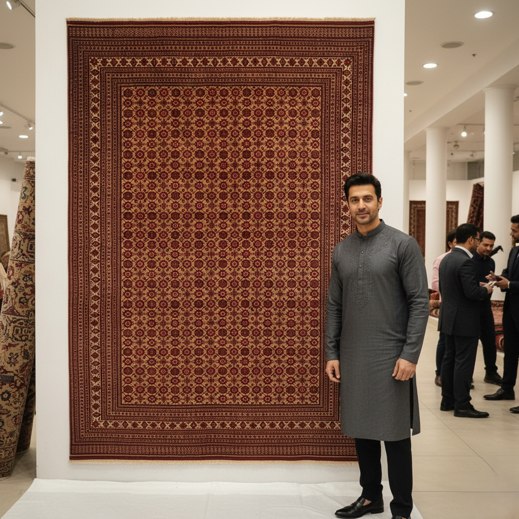 10 ft x 13 ft Afghan Handmade Wool Rug - Vintage, Timeless Design, Luxurious & Durable