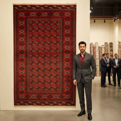 Handmade Afghan Wool Rug - 8 ft x 11.5 ft | Khal Muhammadi Design | Durable, Luxurious, Eco-Friendly