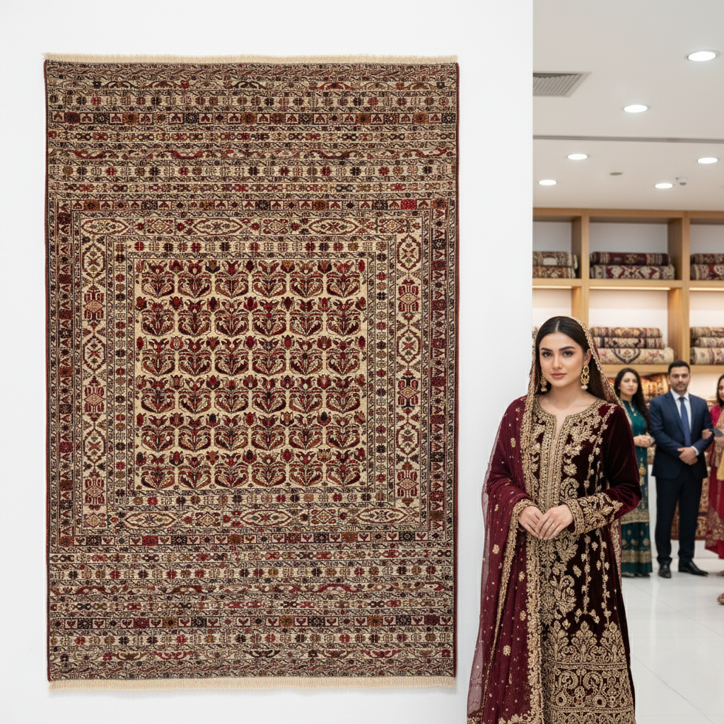 4.5ft x 7ft Handmade Afghan Wool Premium Kilim Rug – Traditional Floral and Geometric Design – Luxurious, Durable, Eco-Friendly