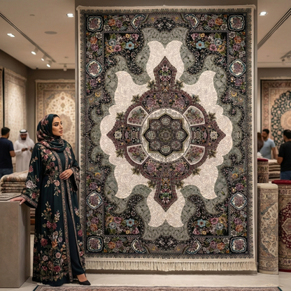 Elegant Persian 1200 Reeds Area Rug - 4 ft x 6 ft - Farsh Kilim Mojalal 6 - Beige