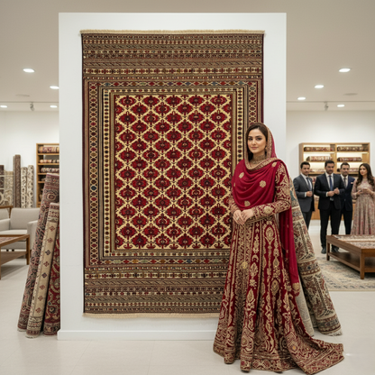 4 ft x 7 ft Handmade Afghan Wool Premium Kilim Rug – Traditional Red and Beige Floral Design – Luxurious, Durable, Eco-Friendly