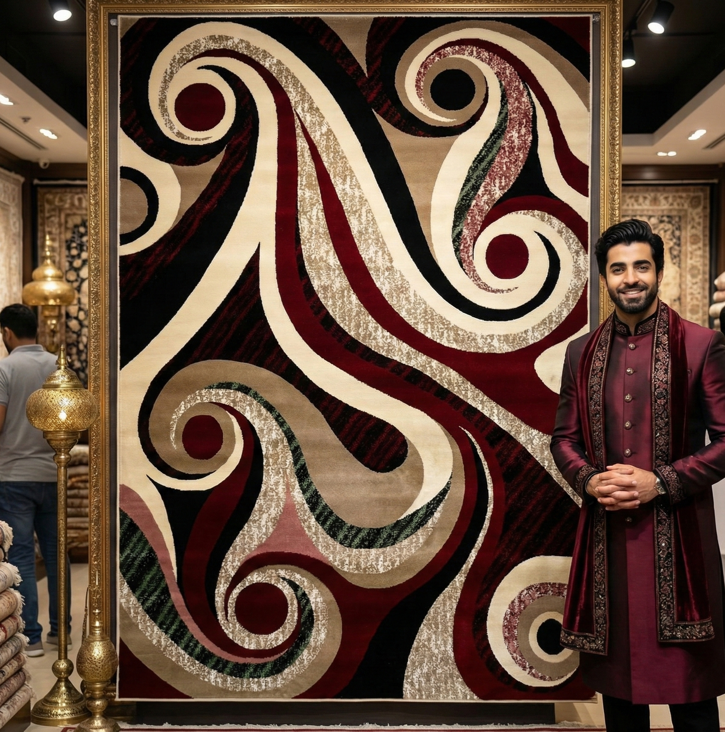 Stunning 7 ft x 10 ft Venus Turkish Coral Area Rug - Multi-Colored Elegance