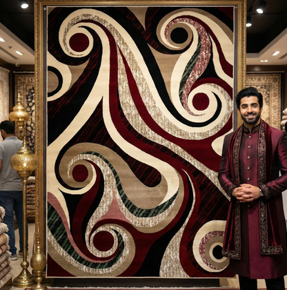 Stunning 7 ft x 10 ft Venus Turkish Coral Area Rug - Multi-Colored Elegance