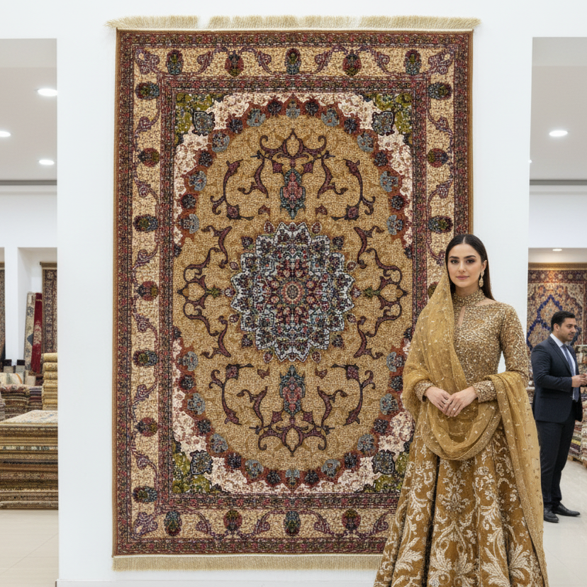 7ft x 10ft Persian Rug - Farsh e Nab, 500 Reeds, Acrylic & Polyester - Elegant and Durable