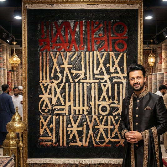 Stylish 7 ft x 10 ft Persian Area Rug - Mahromah 6 - Black and Gold - Superior Comfort & Modern Contemporary Accent