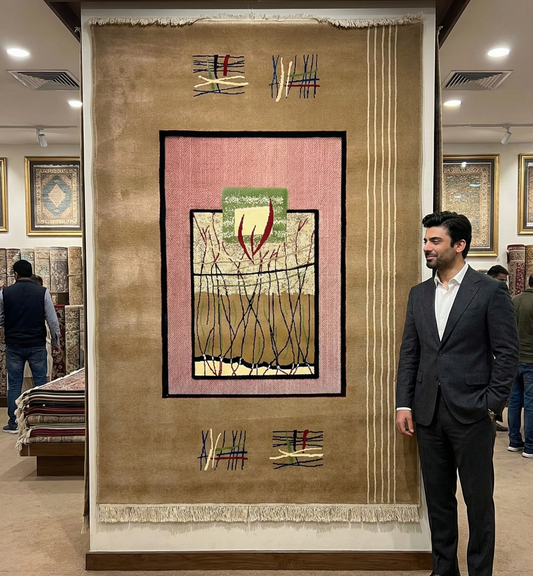 Elegant Light Brown Persian Area Rug - 4.5 ft x 6.5 ft - 500 Reeds - Farsh Aryan 6