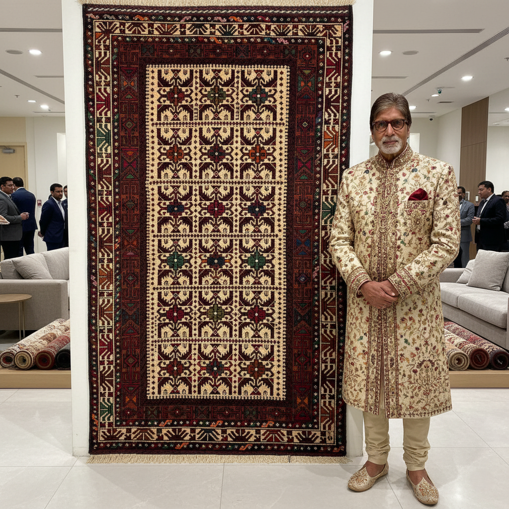 Authentic Handmade Baluchi Rug - 3' x 5' - Rich Geometric Pattern - Handwoven Wool Area Rug