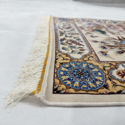 Persian Garden Birds Silk Rug 2.5 ft x 4 ft | Pure Silk Abresham