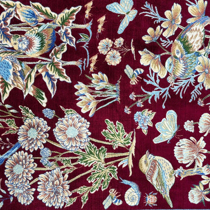 Persian Silk Garden Bird Rug 2.5 ft x 4 ft | Pure Silk Abresham 1600 Reed