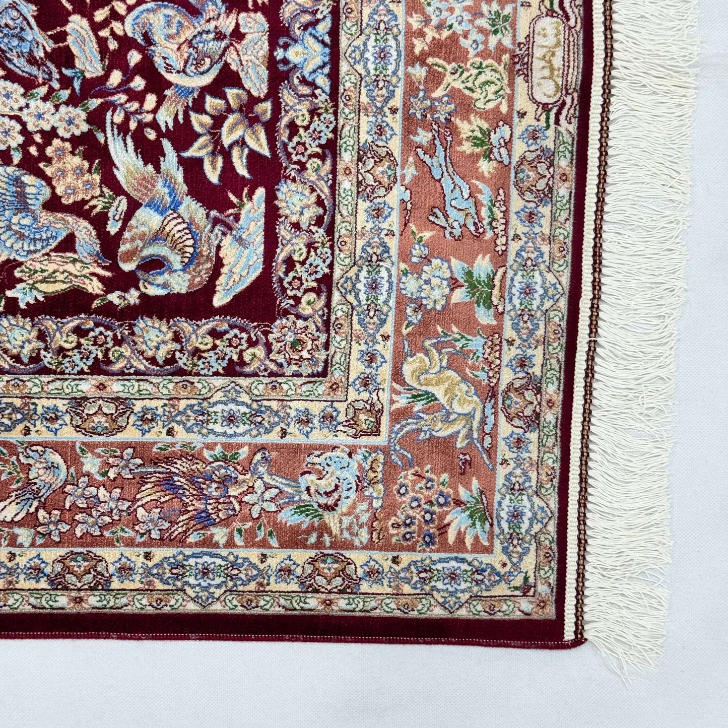 Persian Silk Bird of Paradise Rug 2.5 ft x 4 ft | 1600 Reeds
