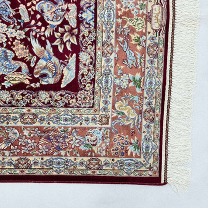 Persian Silk Bird of Paradise Rug 2.5 ft x 4 ft | 1600 Reeds