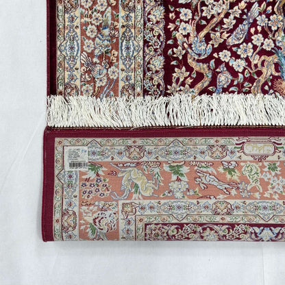 Persian Silk Bird of Paradise Rug 2.5 ft x 4 ft | 1600 Reeds