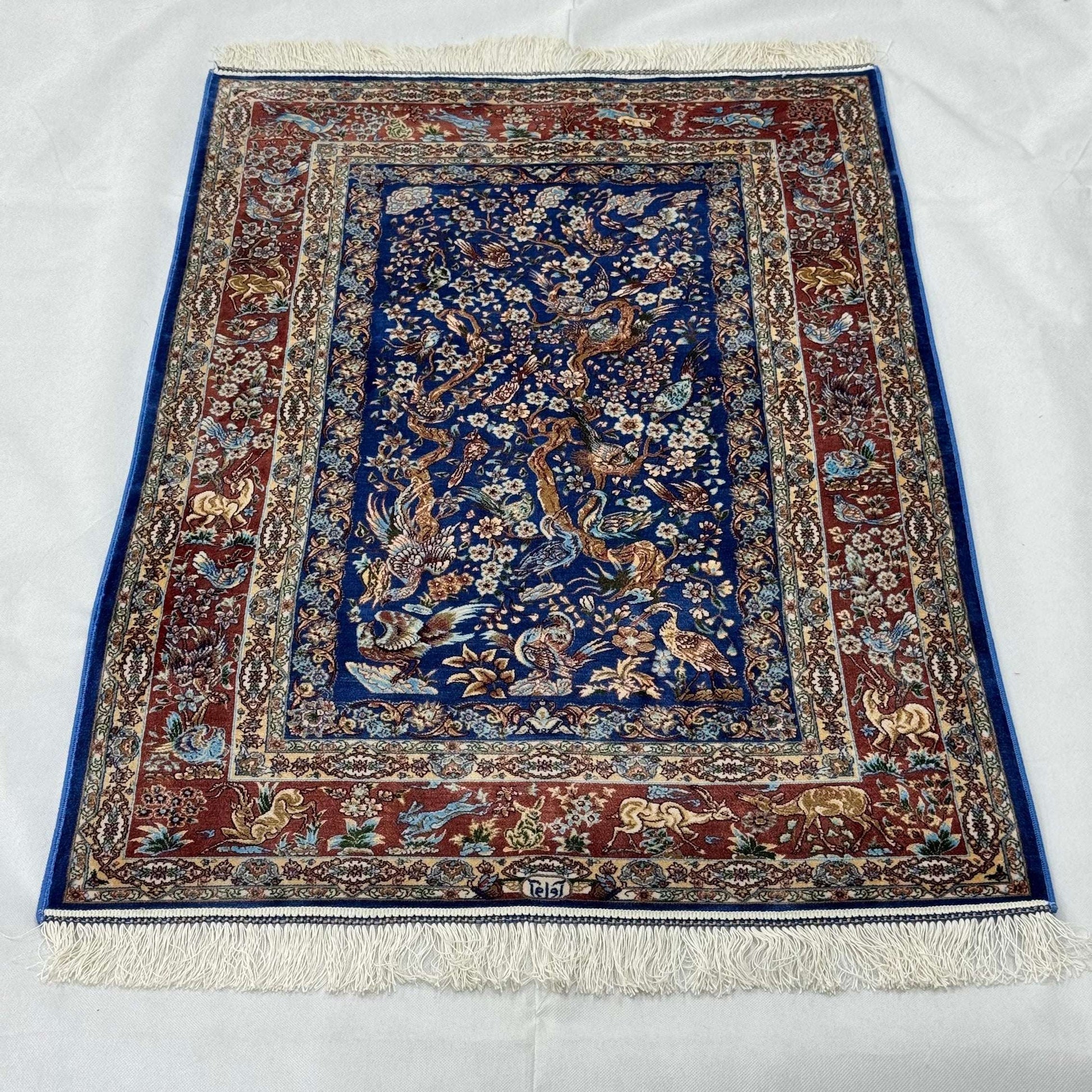 Persian Silk Garden of Paradise Rug 2.5 ft x 4 ft | 1600 Reed