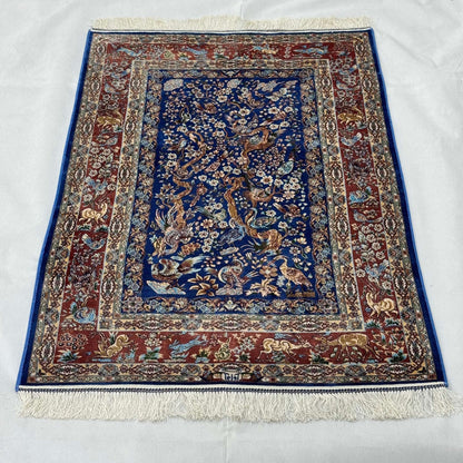 Persian Silk Garden of Paradise Rug 2.5 ft x 4 ft | 1600 Reed