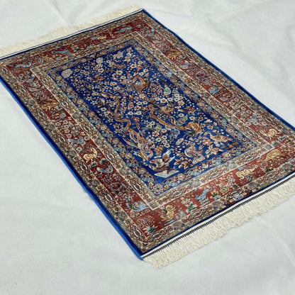 Persian Silk Garden of Paradise Rug 2.5 ft x 4 ft | 1600 Reed