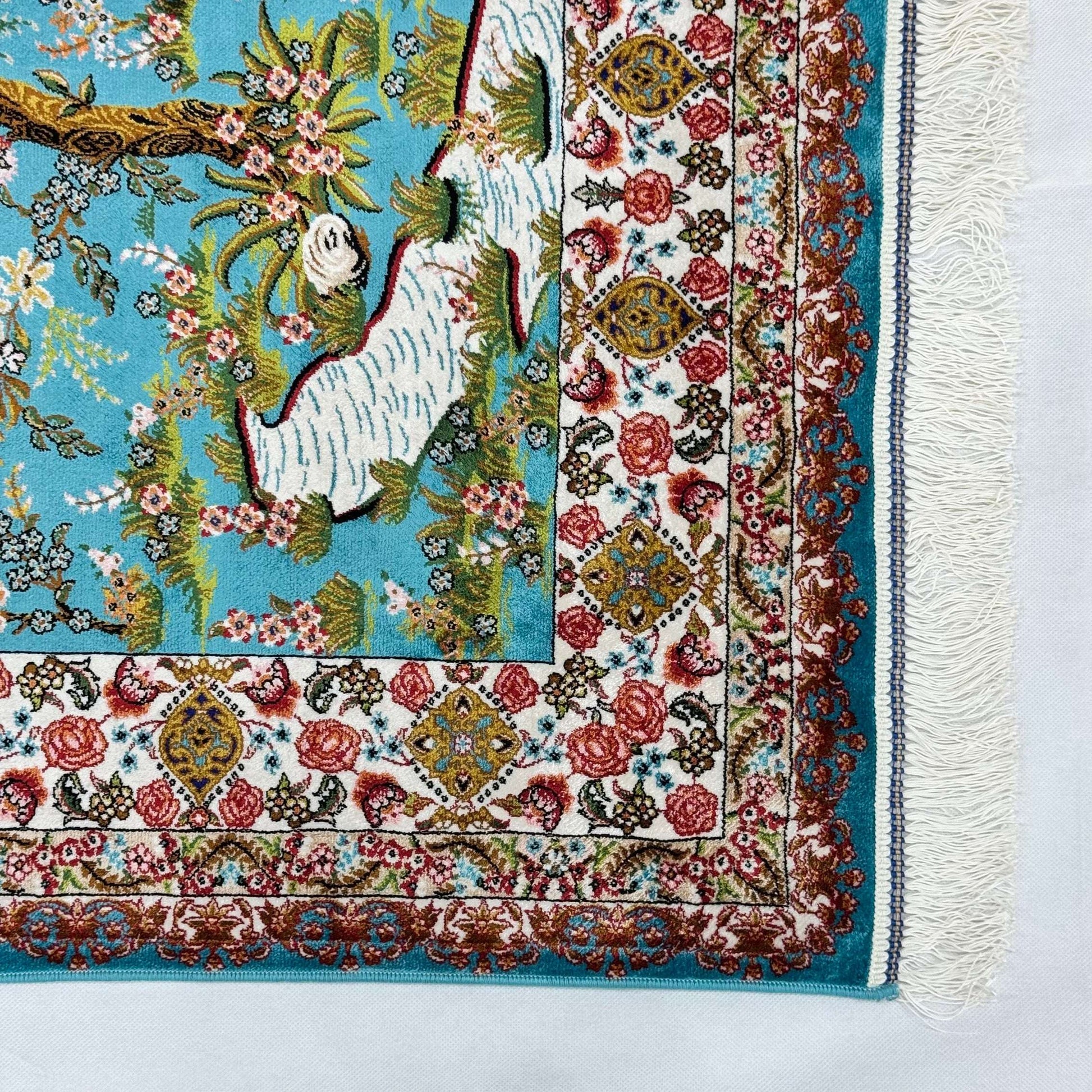 Persian Silk Tree of Life Rug 2.5 ft x 4 ft | Pure Silk Abresham 1600 Reeds