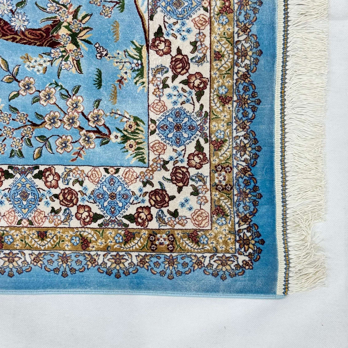 Persian Silk Floral Tree Rug 2.5 ft x 4 ft | Pure Silk Abresham 1600 Reed