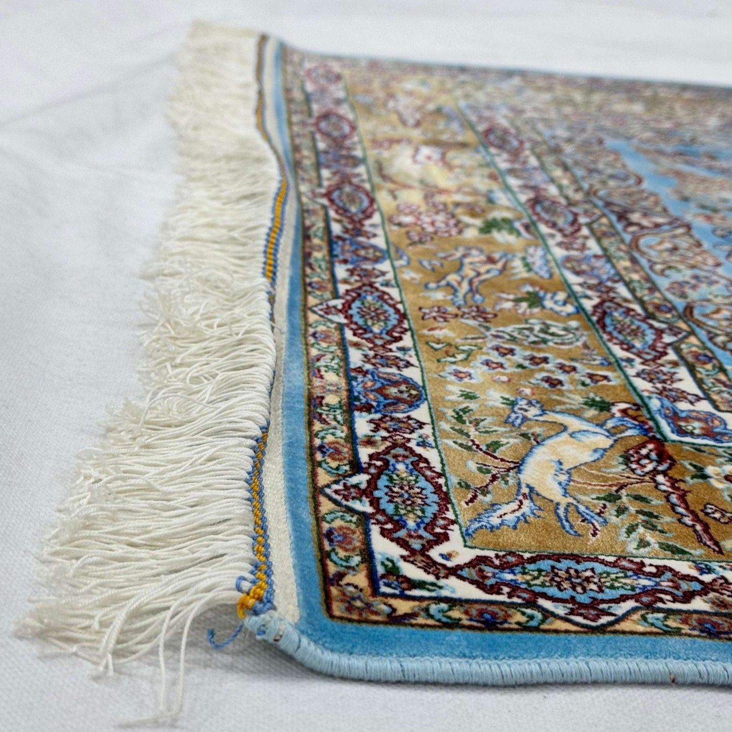 Persian Silk Abresham Bird & Floral Rug 2.5 ft x 4 ft | 1600 Reed