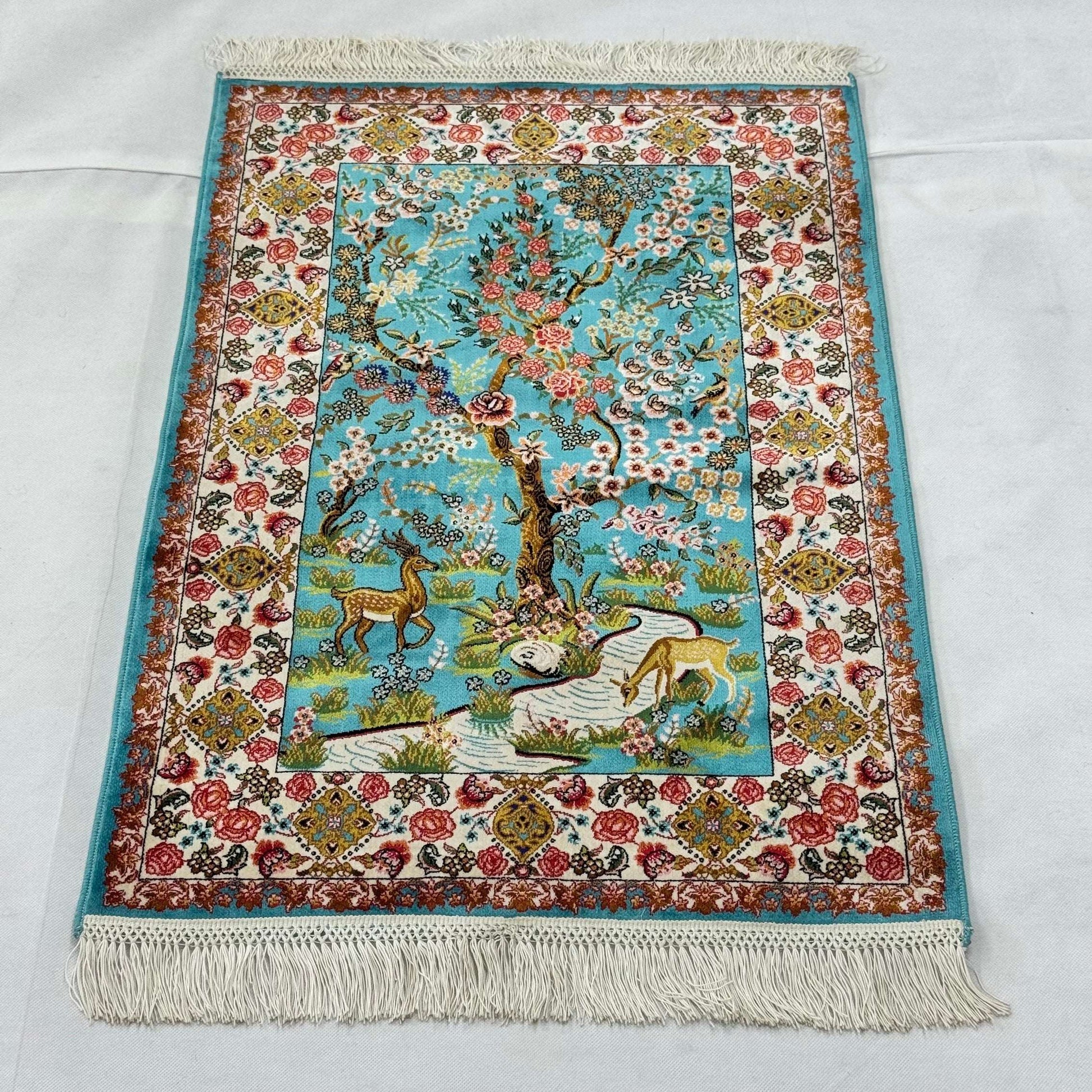 Persian Silk Garden of Paradise Rug 2 ft x 3 ft | 1600 Reed