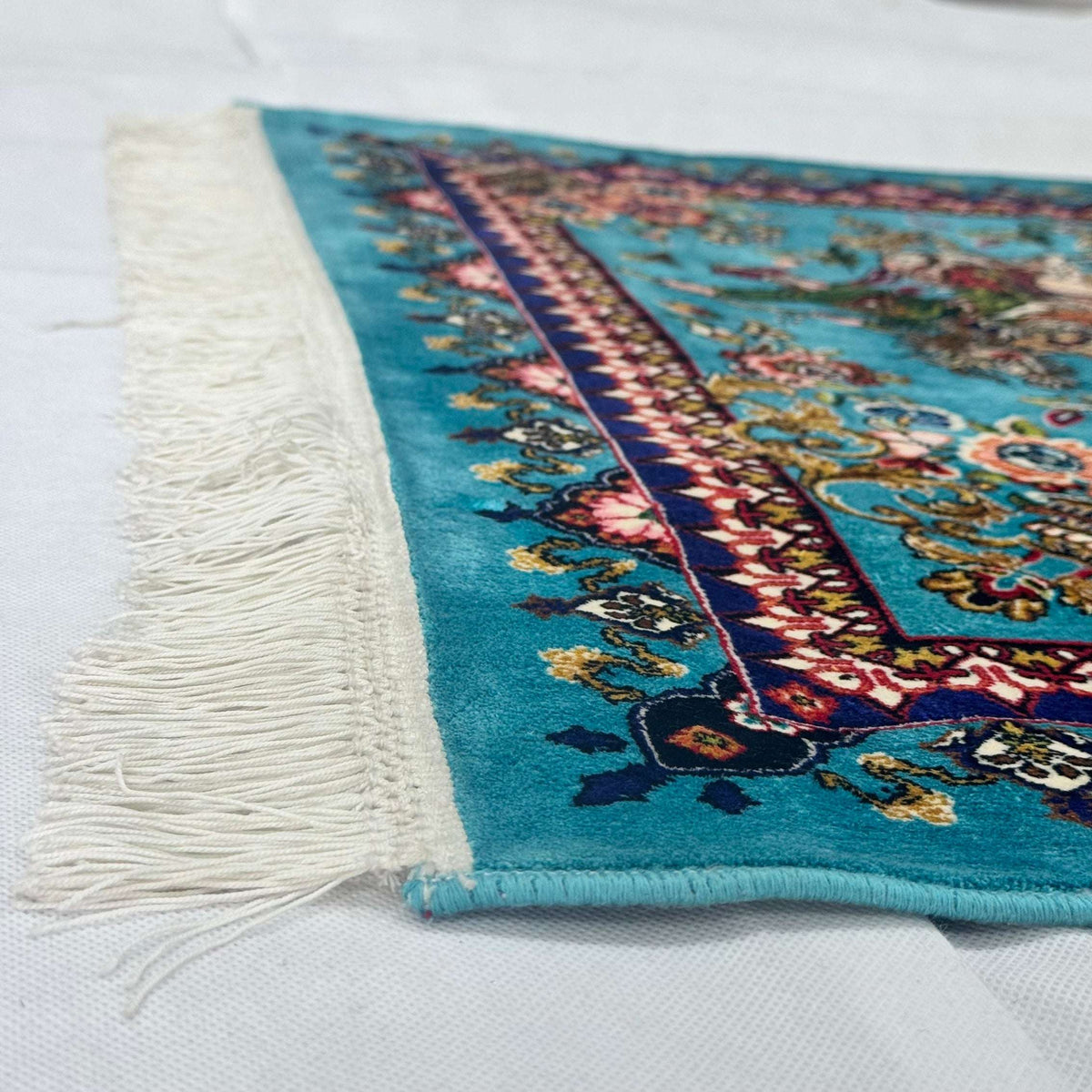 Persian Silk Hunting Scene Rug 2.5 ft x 4 ft | 1600 Reed Abresham