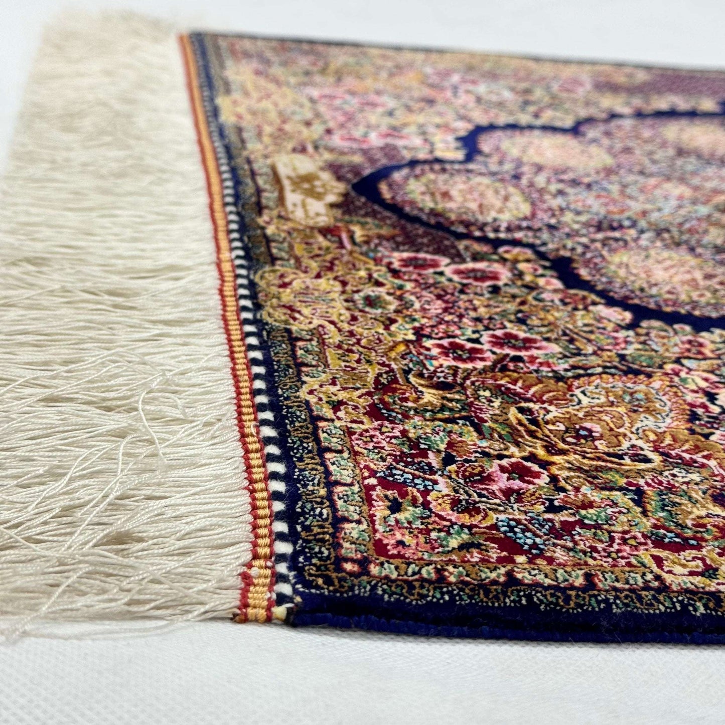 Persian Silk Abresham Rug 2 ft x 3 ft | 1600 Reed Machine-Made Iran