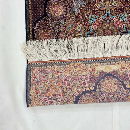 Persian Silk Abresham Rug 2 ft x 3 ft | 1600 Reed Machine-Made Iran